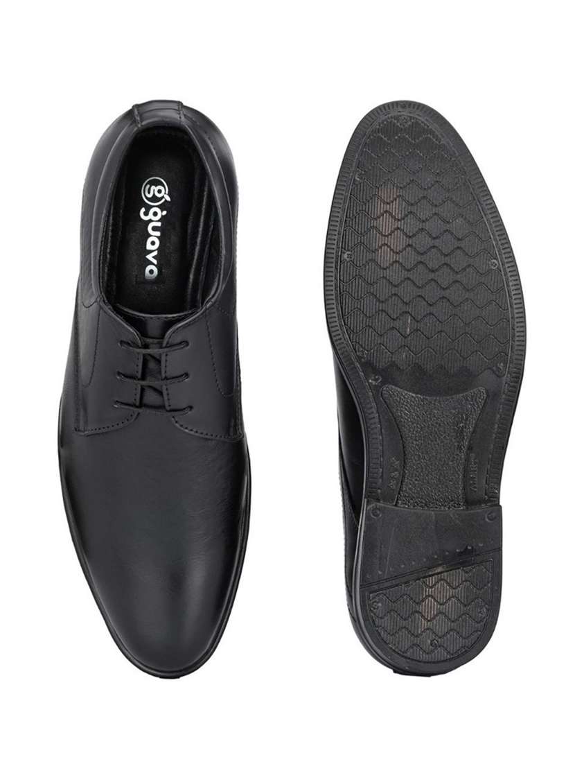 black leather laceup derbies - 19343032 -  Standard Image - 6