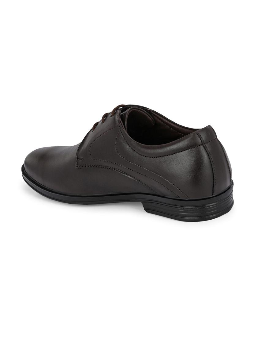 brown leather laceup derbies - 19343033 - Standard Image - 4
