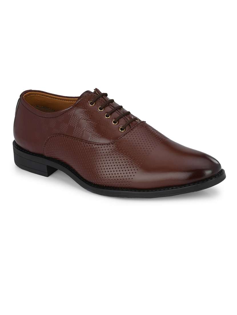 brown lace-up oxfords shoes - 19343052 -  Standard Image - 1