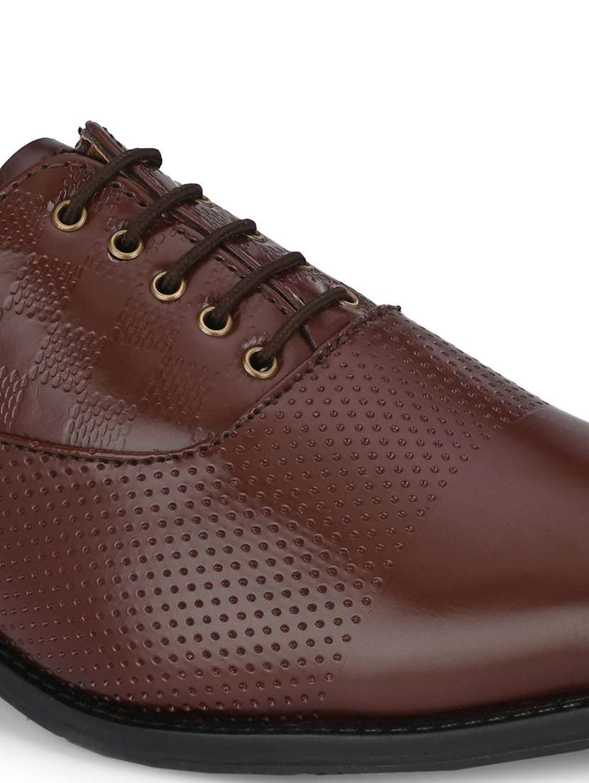 brown lace-up oxfords shoes - 19343052 -  Standard Image - 4