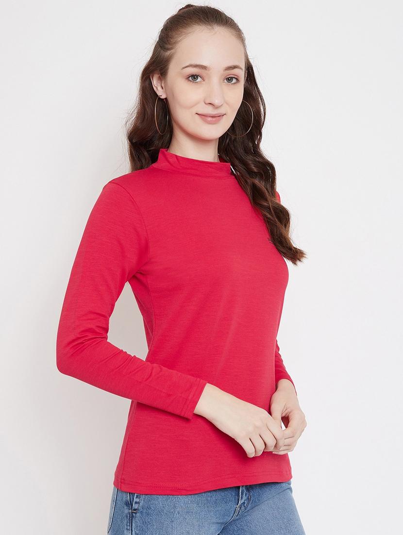 red long sleeves regular tee - 19344333 - Standard Image - 1