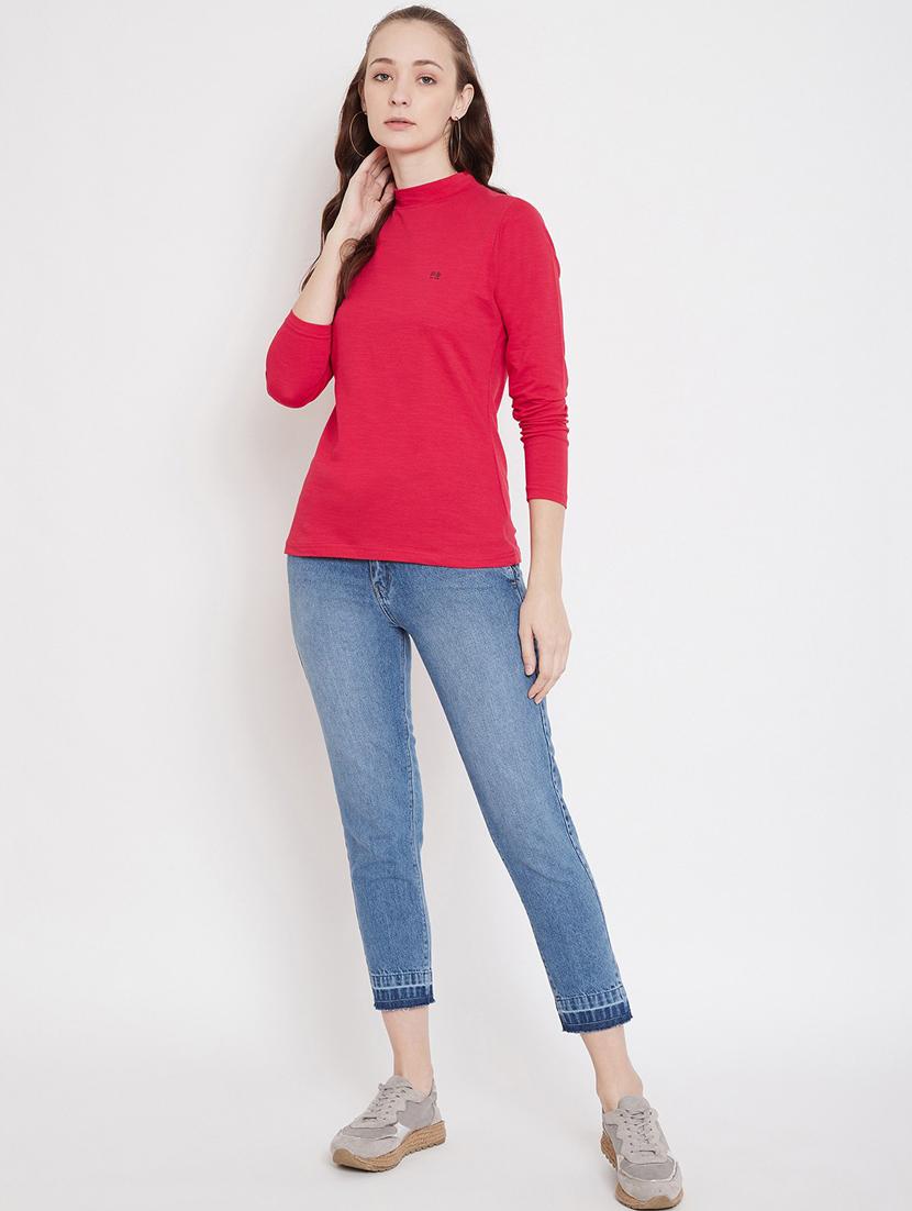 red long sleeves regular tee - 19344333 - Standard Image - 4