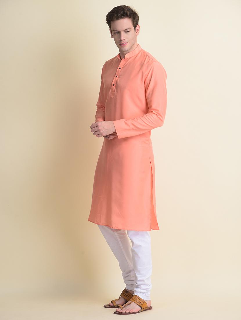 men solid kurta churidar ethnic wear set - 19344357 -  Standard Image - 1