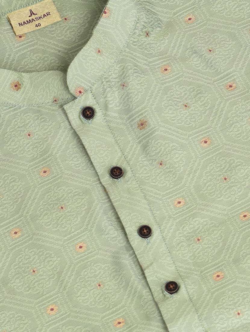 men self design kurta churidar ethnic wear set - 19344362 -  Standard Image - 4