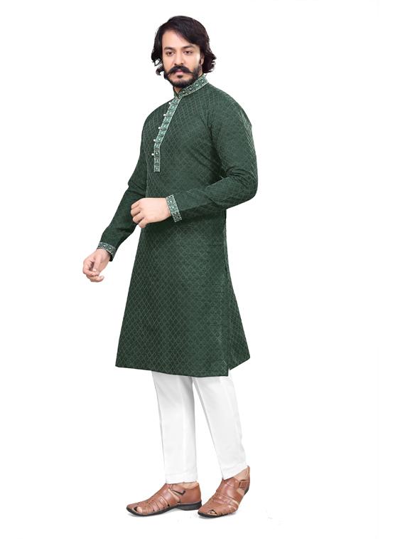 printed cotton kurta pyjama set - 19345515 - Standard Image - 1