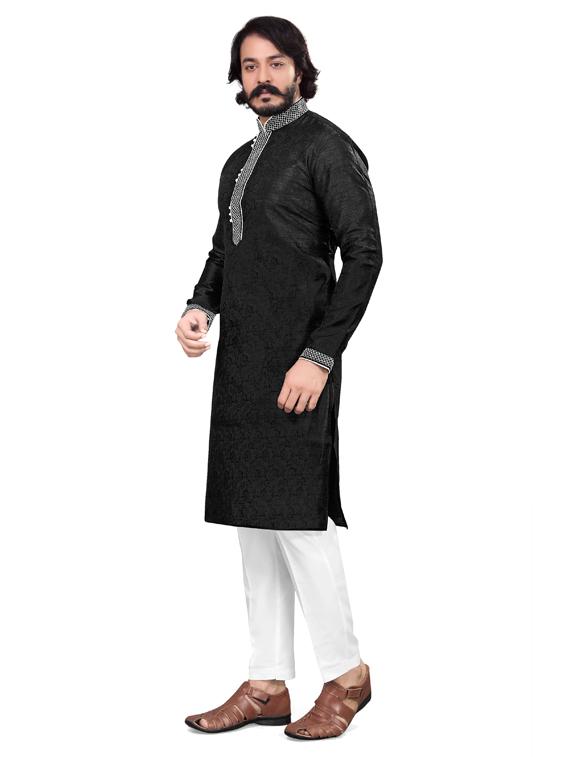 solids cotton kurta pyjama set - 19345526 - Standard Image - 1