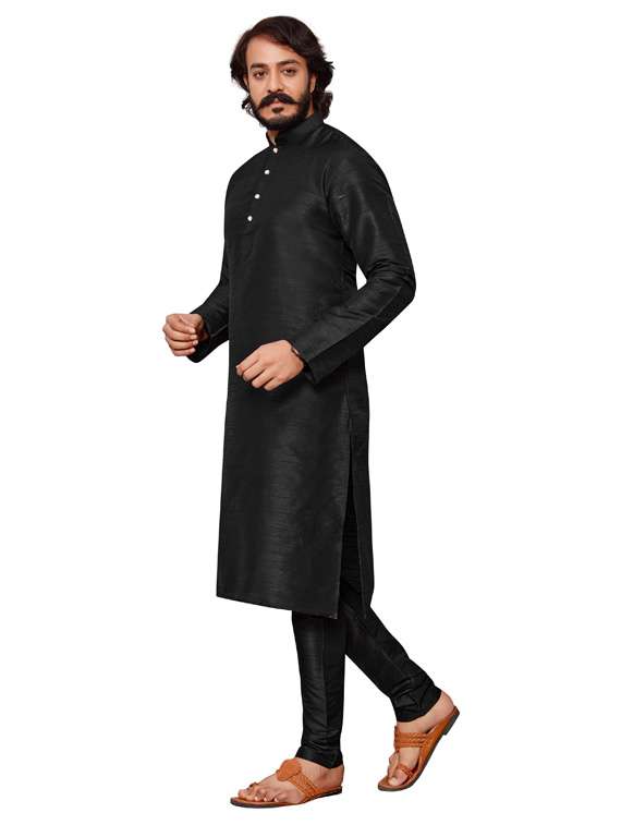 solids cotton kurta pyjama set - 19345565 -  Standard Image - 1