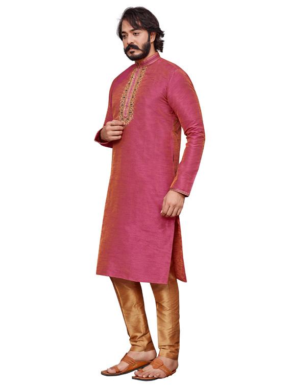 solids cotton kurta pyjama set - 19345590 -  Standard Image - 1