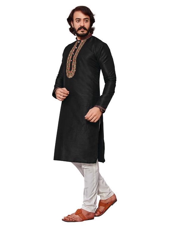 solids cotton kurta pyjama set - 19345599 - Standard Image - 1