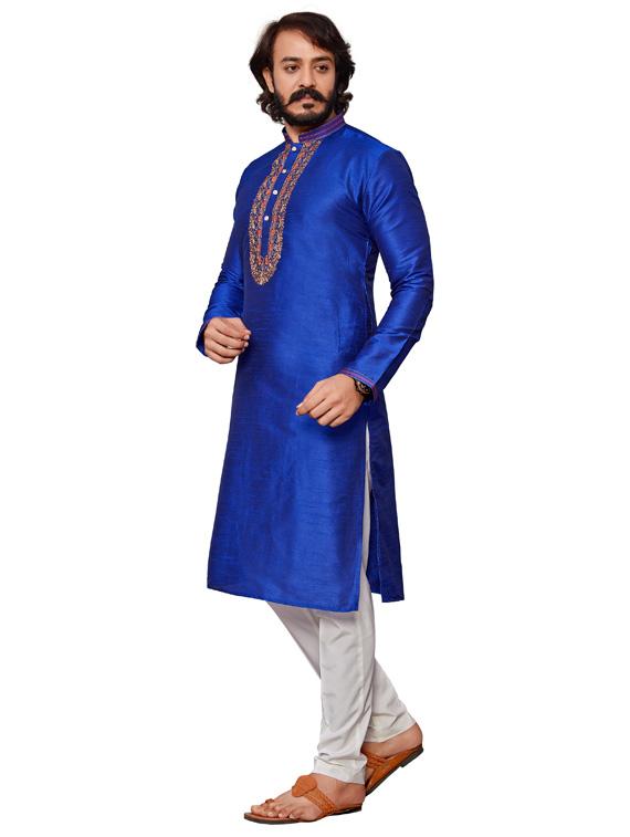 solids cotton kurta pyjama set - 19345602 - Standard Image - 1