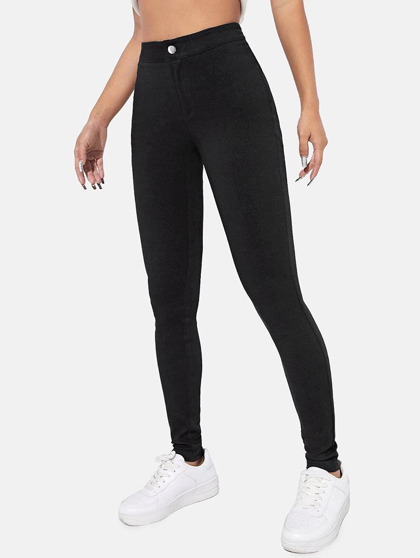 black solid denim jean - 19349108 - Standard Image - 1
