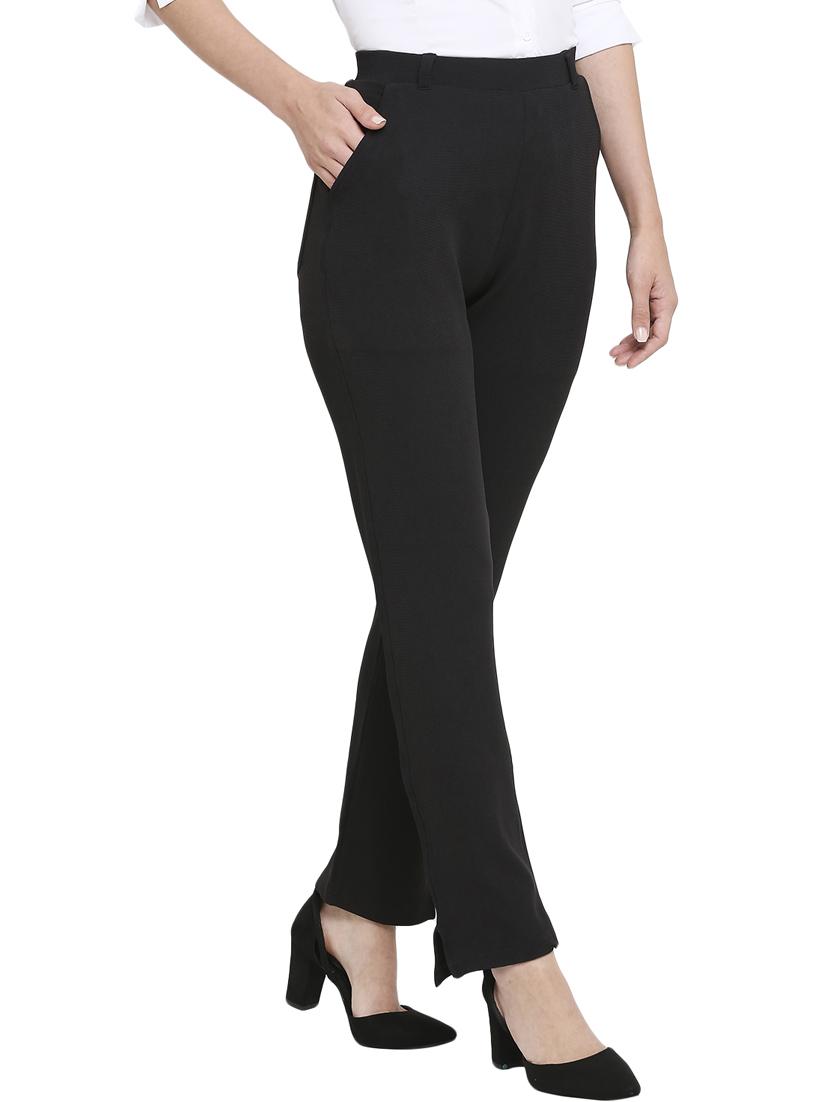 black solid formal trouser - 19349319 -  Standard Image - 1
