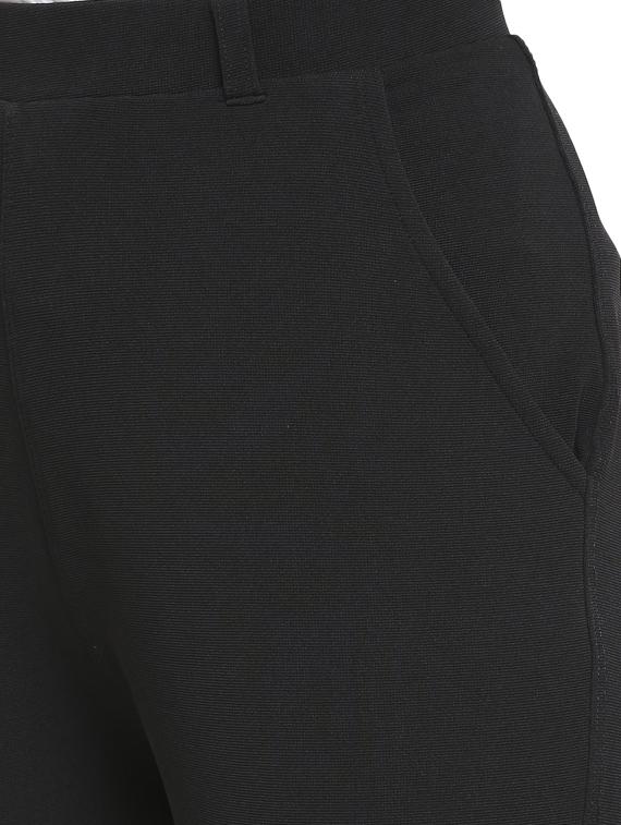 black solid formal trouser - 19349319 - Standard Image - 4