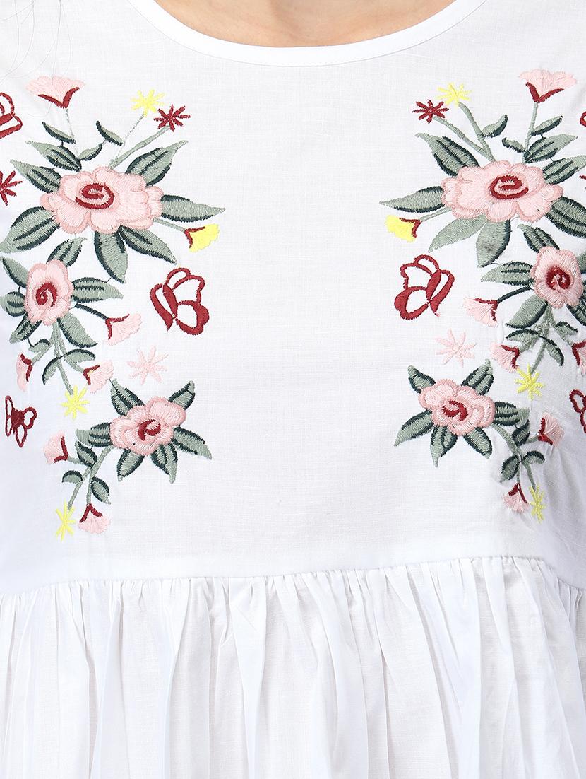 white cotton regular top - 19349378 - Standard Image - 4
