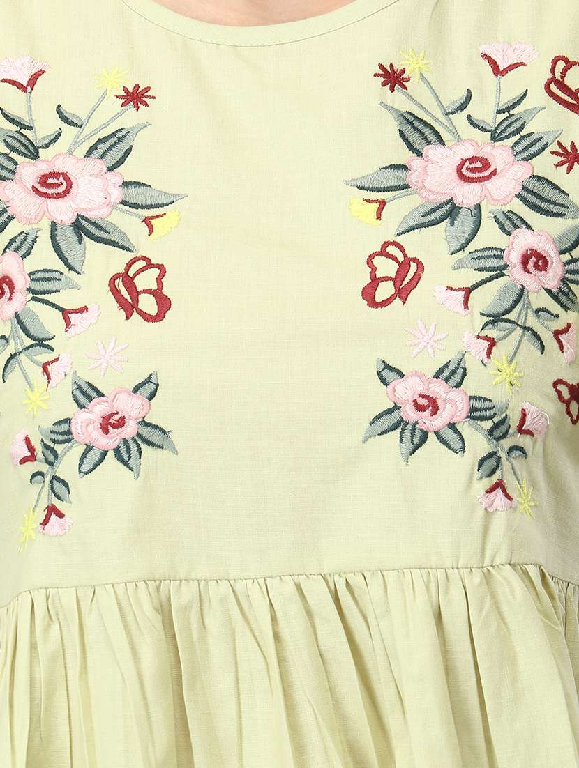 yellow cotton peplum top - 19349387 -  Standard Image - 4