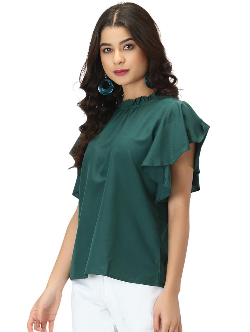 green solid regular top - 19349393 -  Standard Image - 1
