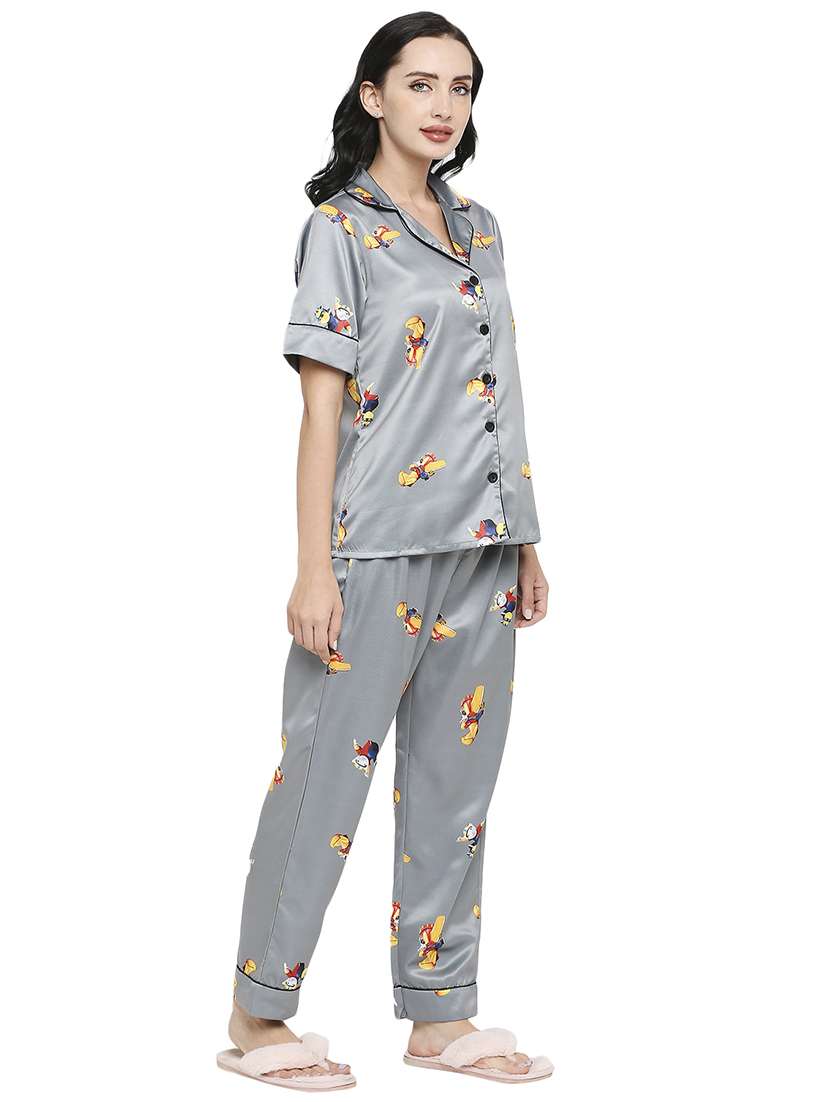 women printed night suit set - 19349762 -  Standard Image - 1
