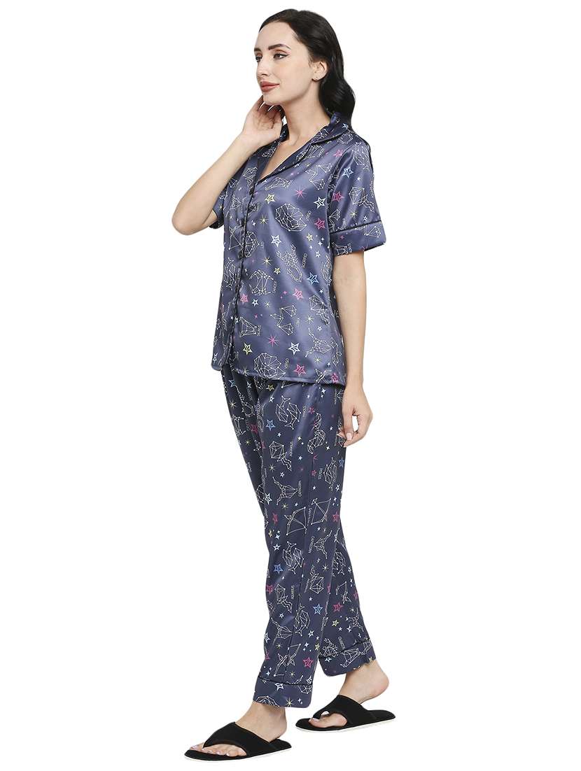 women printed night suit set - 19349765 -  Standard Image - 1