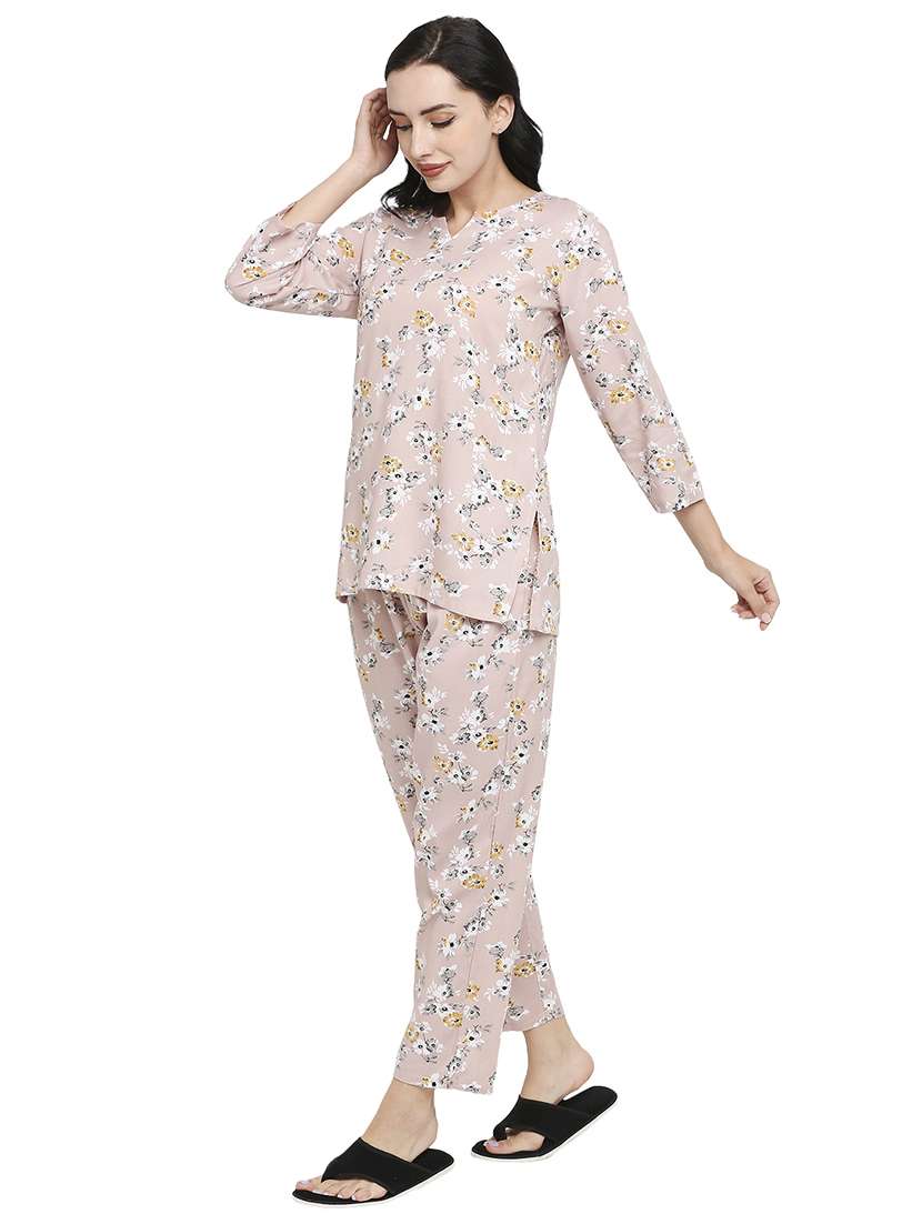 women printed night suit set - 19349770 -  Standard Image - 1