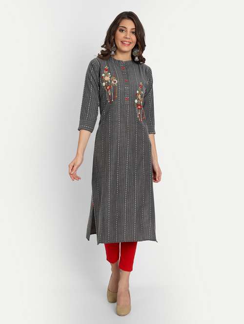 women's straight kurta - 19350038 -  Standard Image - 0