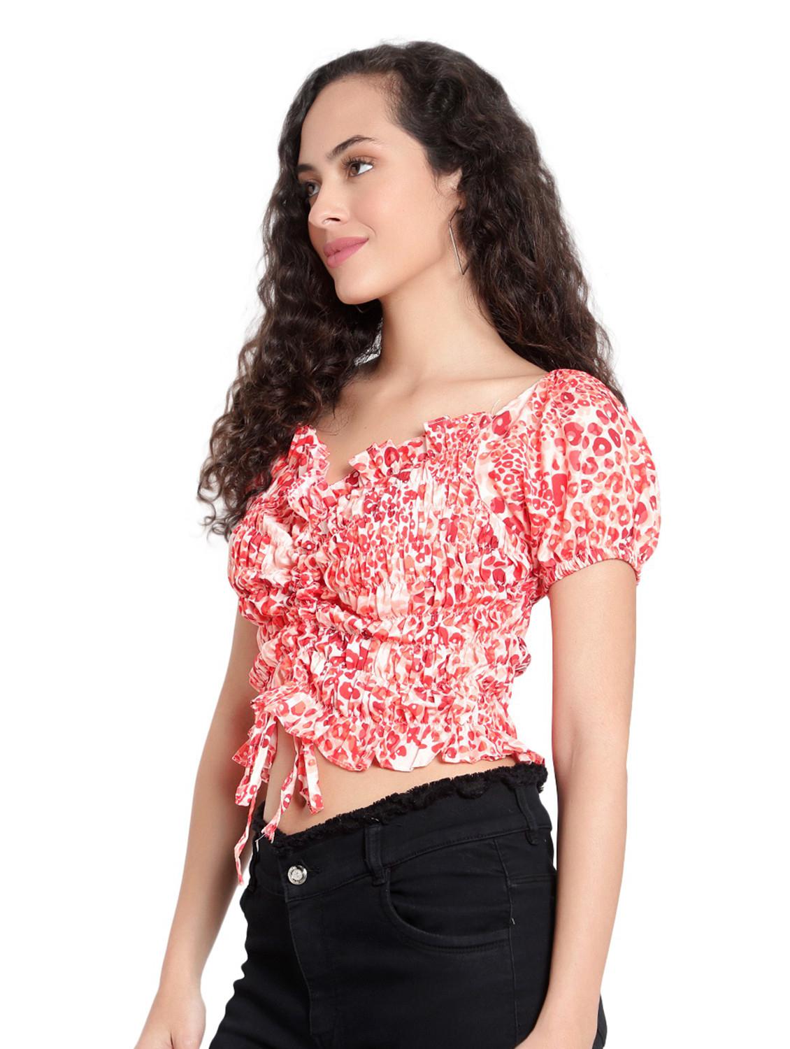 women's crop sweetheart neck top - 19350174 - Standard Image - 1