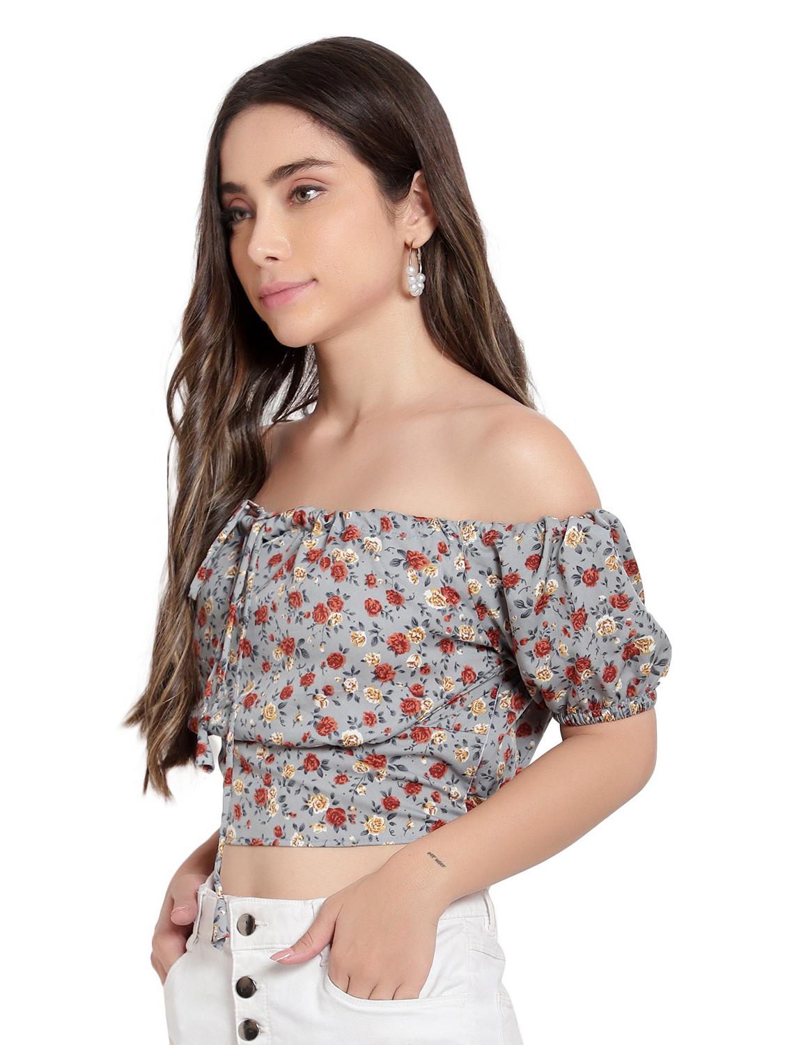 women's crop tie-up neck top - 19350178 - Standard Image - 1
