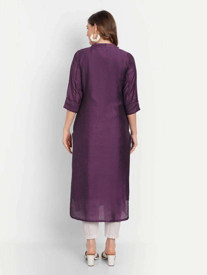 women's straight kurta - 19350414 -  Standard Image - 4