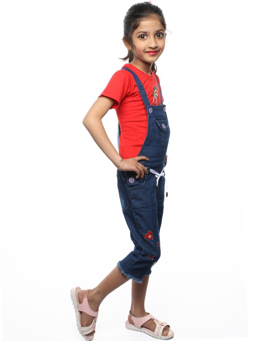 solids denim dungarees - 19350972 - Standard Image - 1
