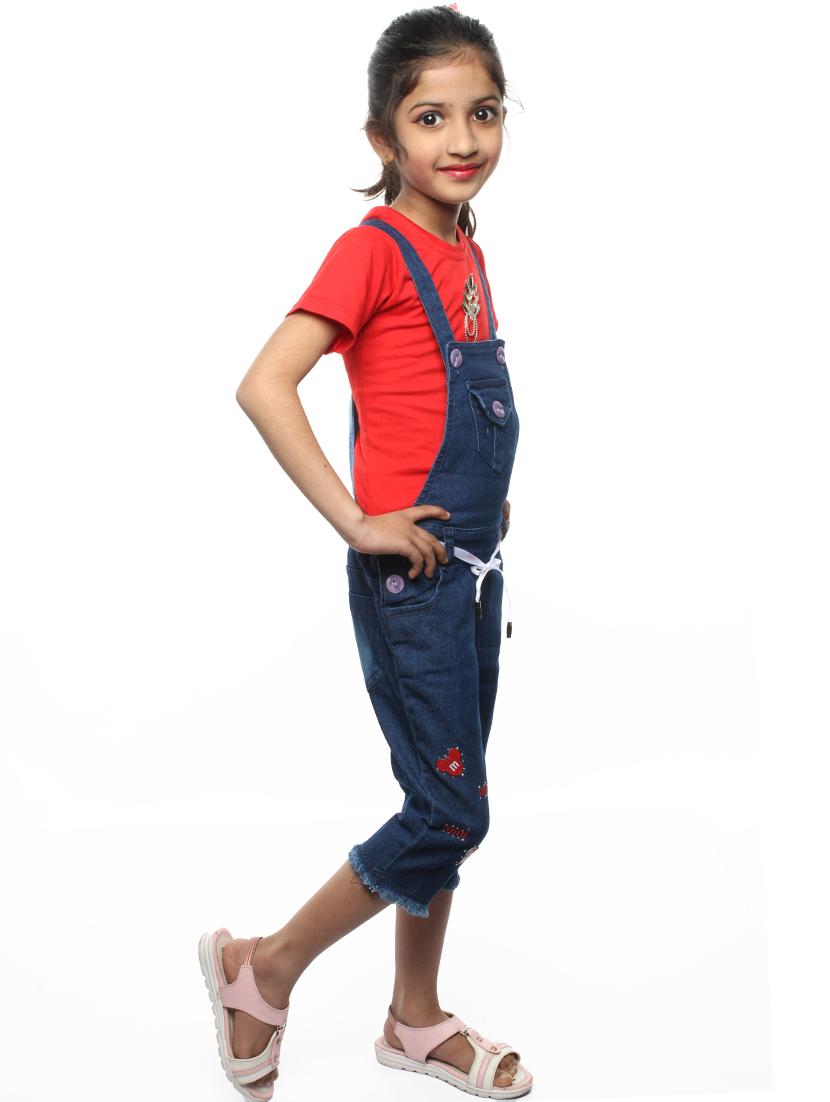 solids denim dungarees - 19350977 - Standard Image - 1