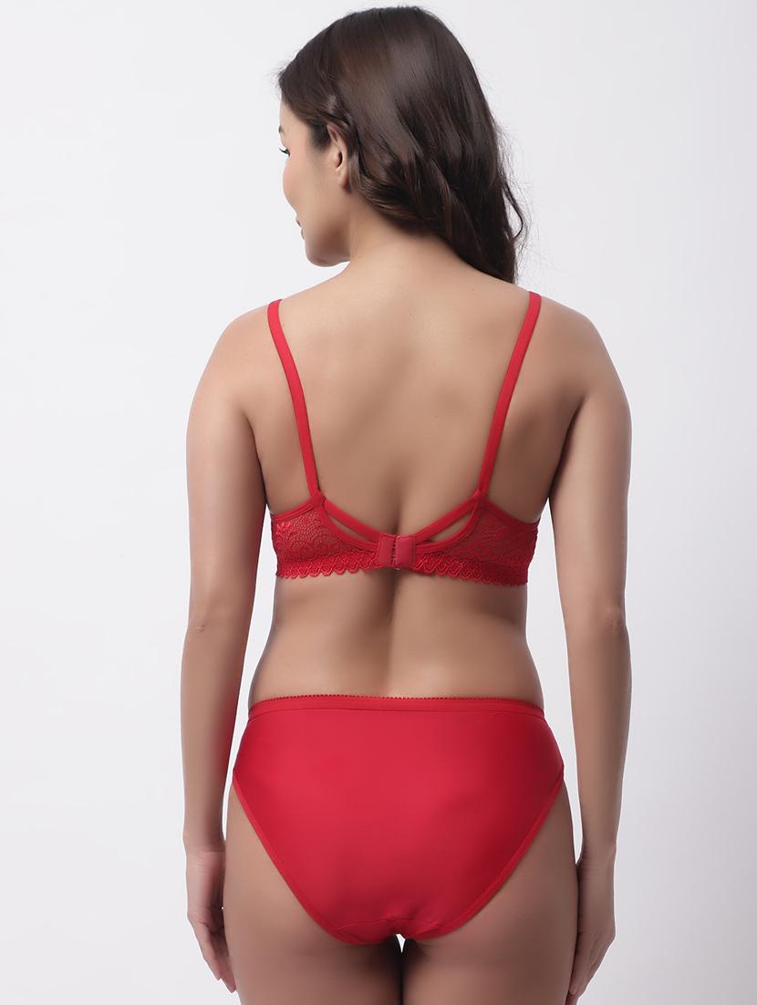 lace detailed bras and panty set - 19351302 - Standard Image - 1