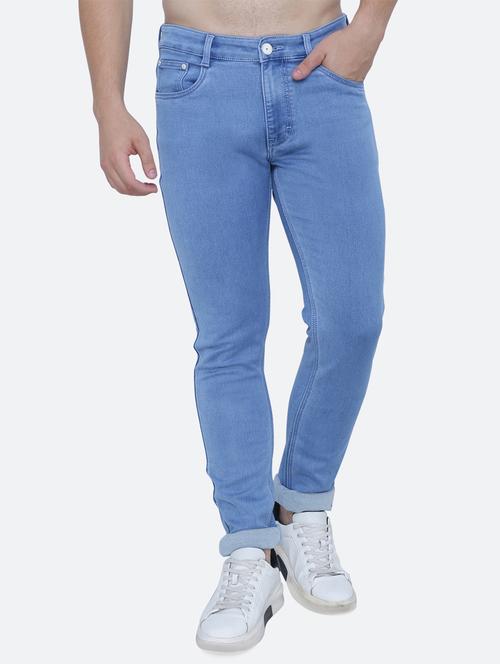 mens slim fit plain jeans - 19351926 - Standard Image - 0