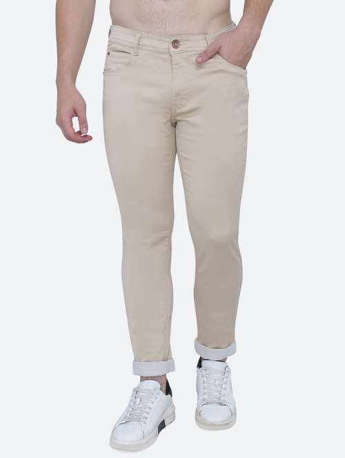 mens slim fit plain jeans - 19351932 - Standard Image - 0