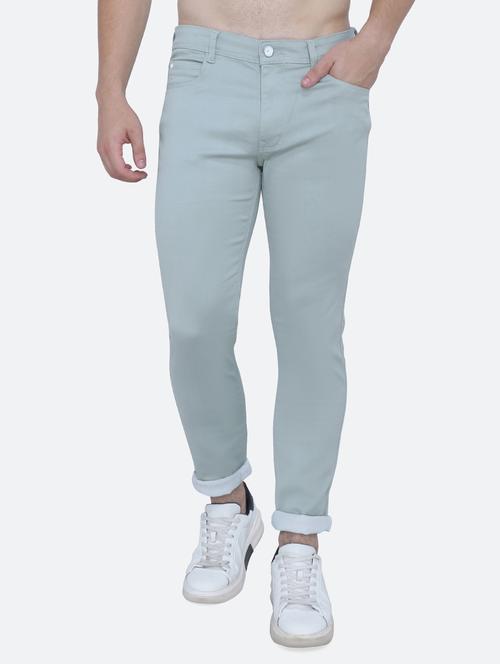 mens slim fit plain jeans - 19351943 - Standard Image - 0