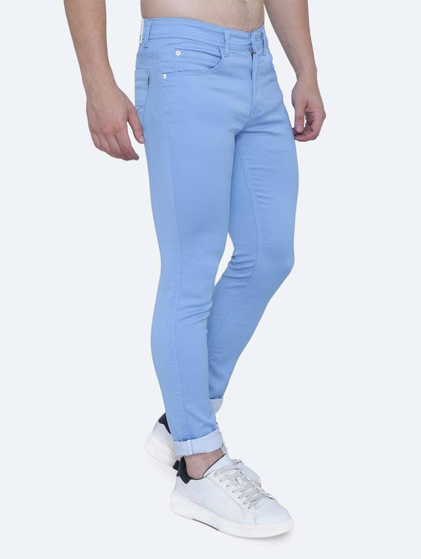 Buy online Mens Skinny Fit Plain Jeans from Clothing for Men by