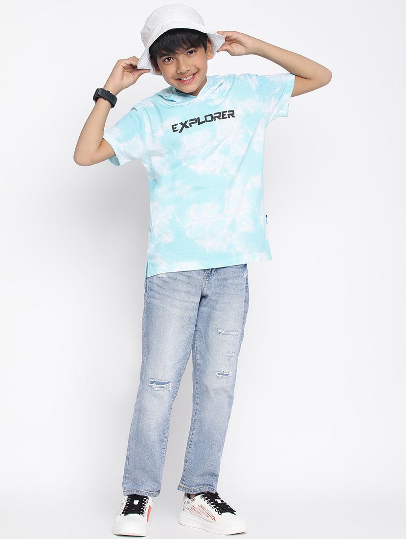 boys hooded front print t-shirt - 19352880 - Standard Image - 4