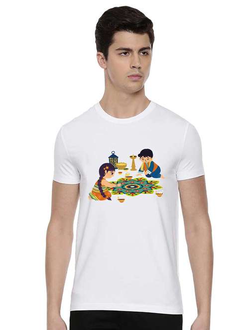 white printed regular t-shirt - 19353153 - Standard Image - 0
