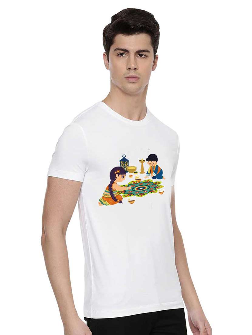 white printed regular t-shirt - 19353153 - Standard Image - 1