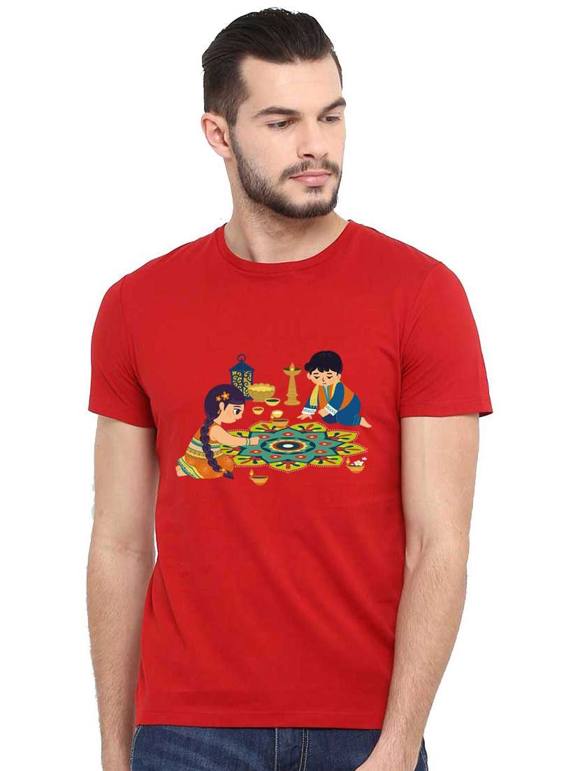 red printed regular t-shirt