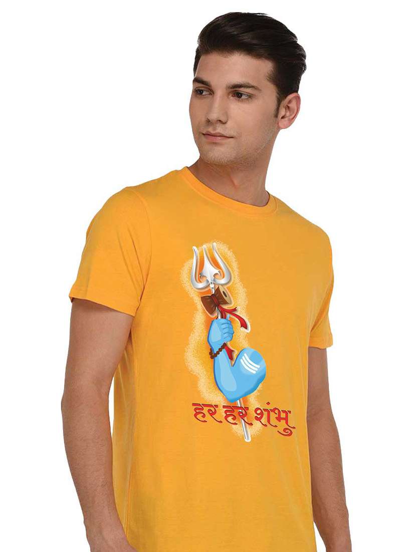 yellow printed regular t-shirt - 19353156 -  Standard Image - 1