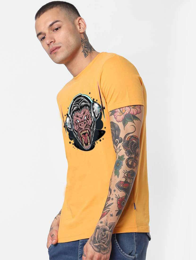 men front print short sleeve t-shirt - 19353338 -  Standard Image - 1