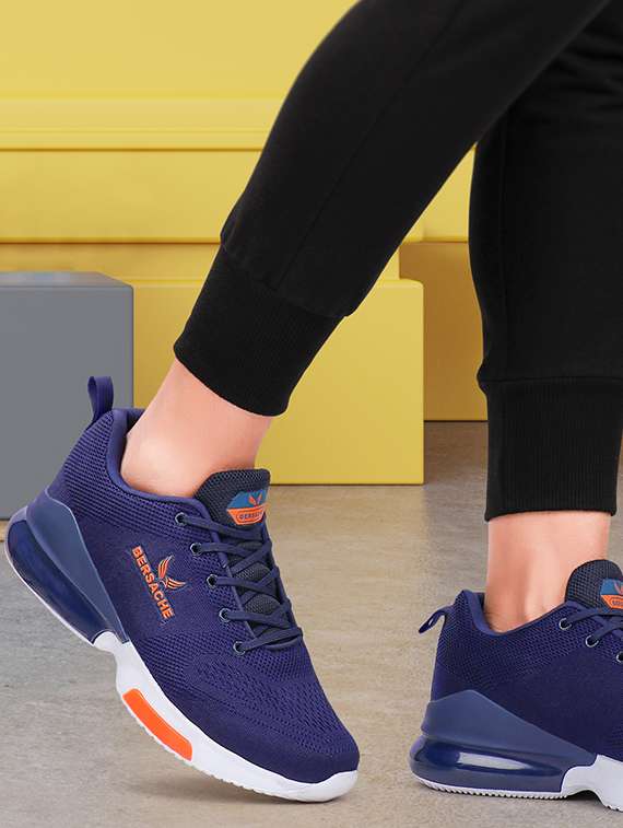 navy canvas sport shoes - 19354297 - Standard Image - 4