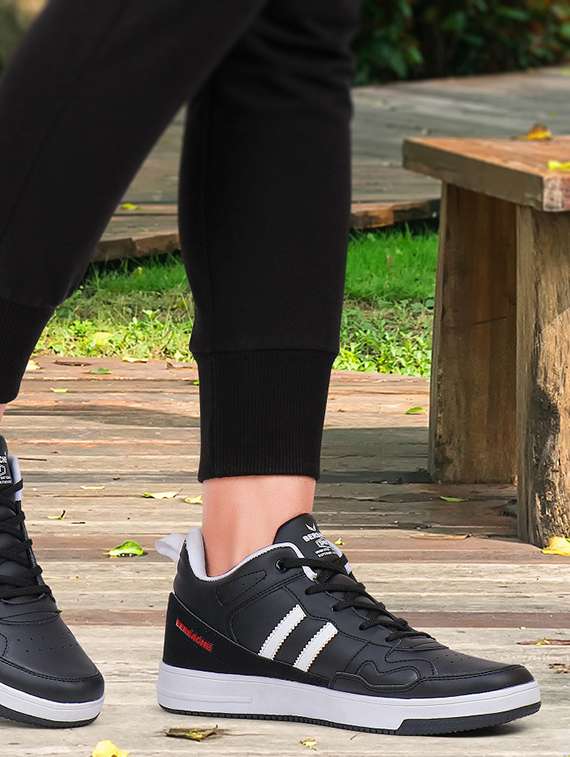 black sheet sport shoes - 19354300 - Standard Image - 4