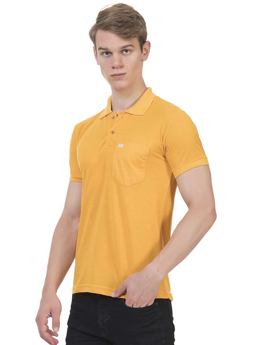 cotton blend solid polo t-shirt - 19355242 -  Standard Image - 1
