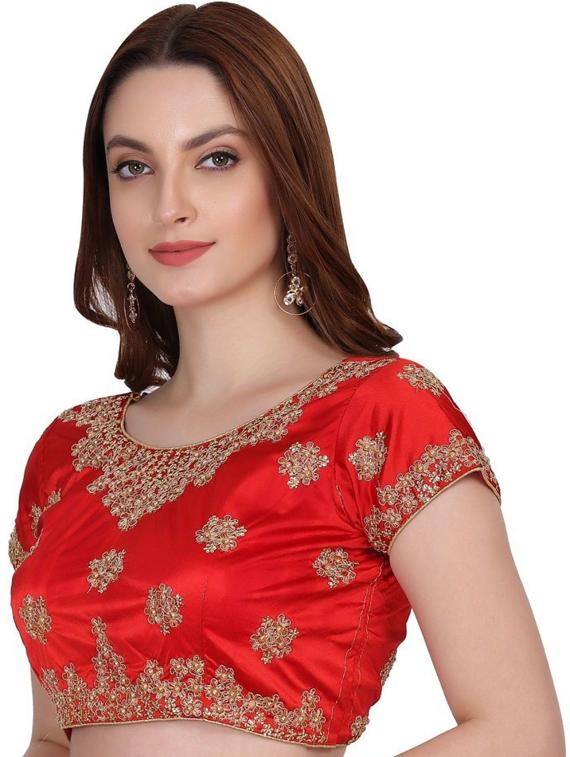 red embellished regular blouse - 19355377 -  Standard Image - 1