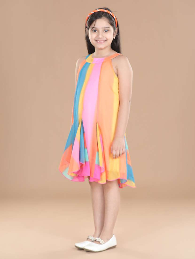 girls halter neck sleeveless frock - 19370762 -  Standard Image - 1