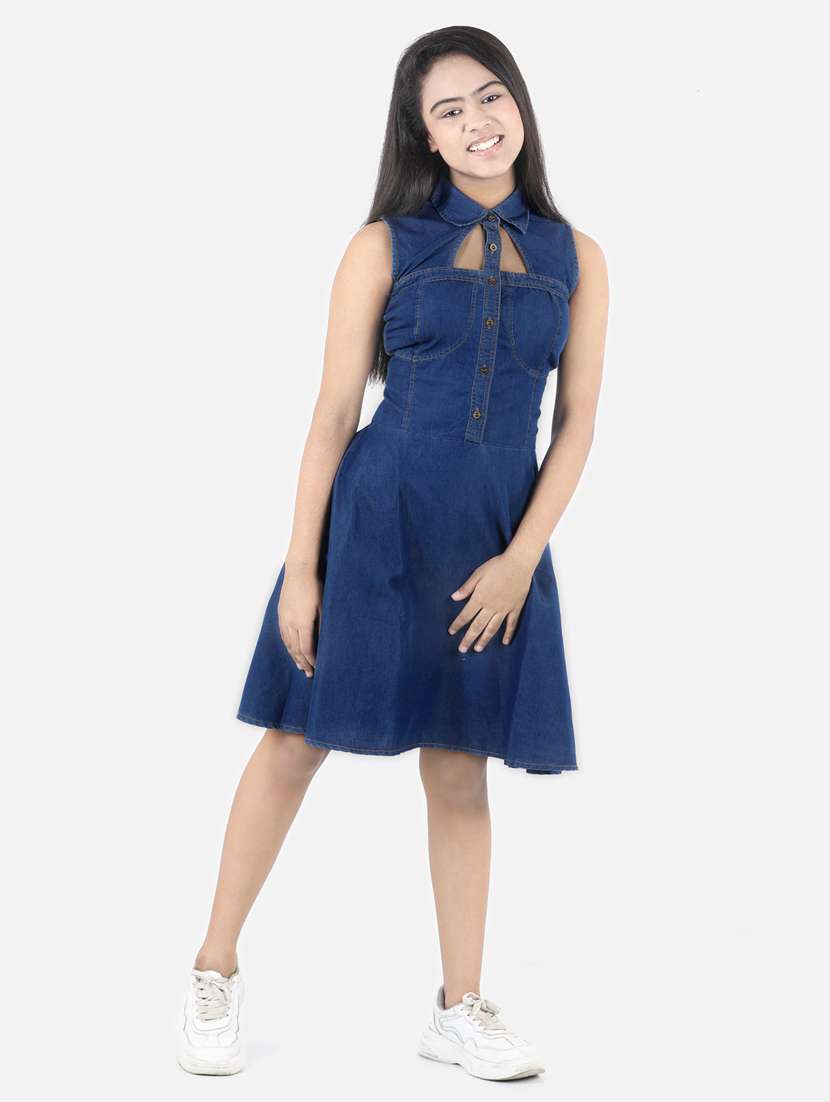 girls collared sleeveless frock