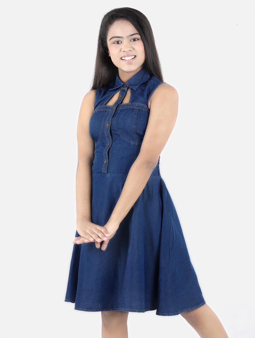 girls collared sleeveless frock - 19370787 - Standard Image - 1
