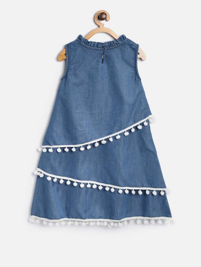 Girls Round Neck Sleeveless Frock - 19370877 -  Standard Image - 1