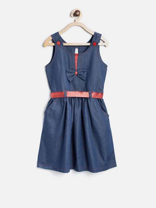 girls round neck sleeveless frock - 19370878 - Standard Image - 0