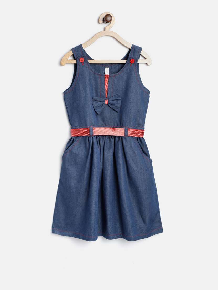 girls round neck sleeveless frock - 19370878 - Zoom Image - 0